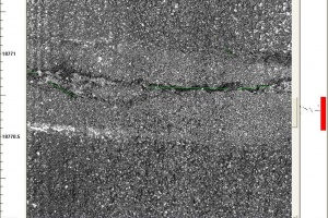 A road crack being analysed using WDM USA consultancy asset management system